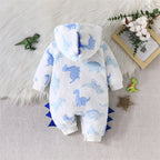 Plush Hooded Dinosaur Romper