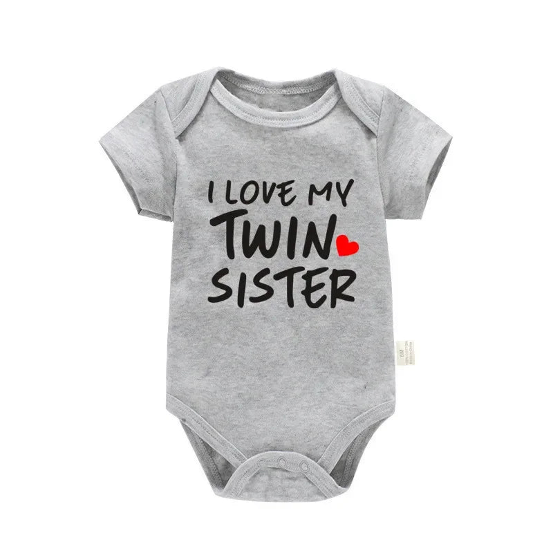 I Love My Twin Sister & Brother Baby Bodysuits 👶👶