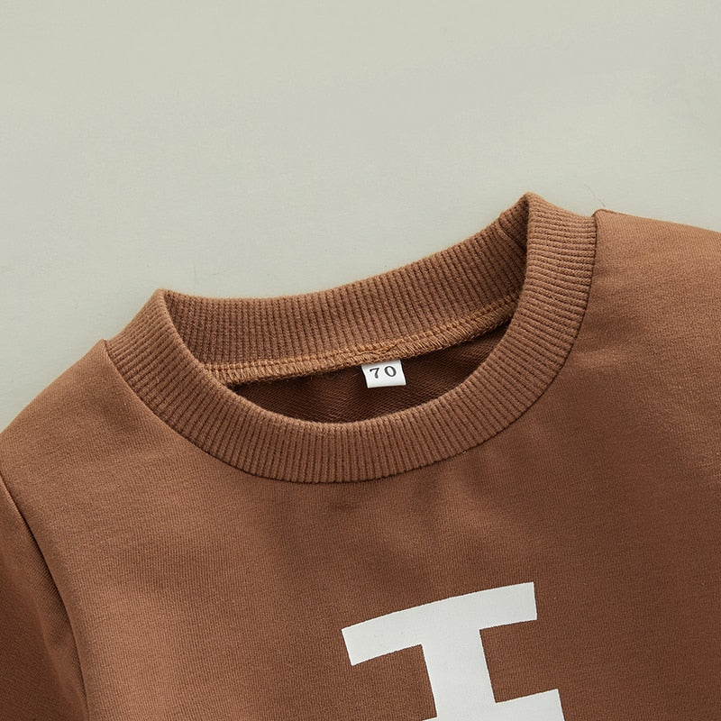 Brown Football Onesie