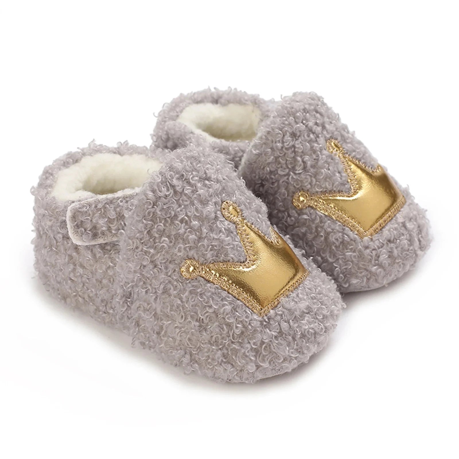 Plush Crown Slipper Shoes