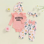 Floral Daddy's Girl Outfit with Hat & Headband