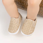Solid Checker Slip On Shoes