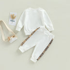 Plaid Teddy Bear Jogger Set
