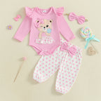 Beary Cute Polkadot Outfit & Headband