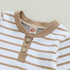 Ribbed Striped Onesie & Pants