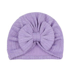 Solid Knit Bow Hat