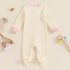 Ribbed Pocket Footie Onesie