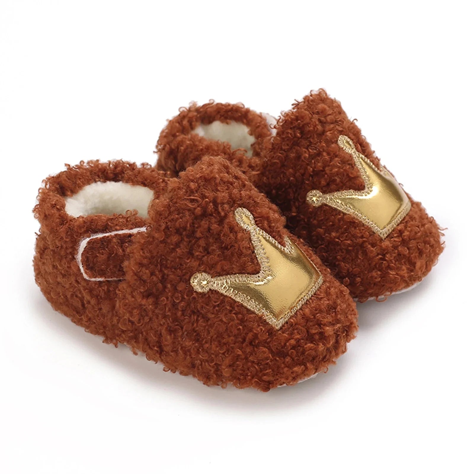 Plush Crown Slipper Shoes