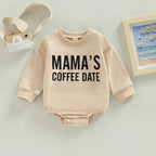 Mama's Coffee Date Long Sleeve Onesie