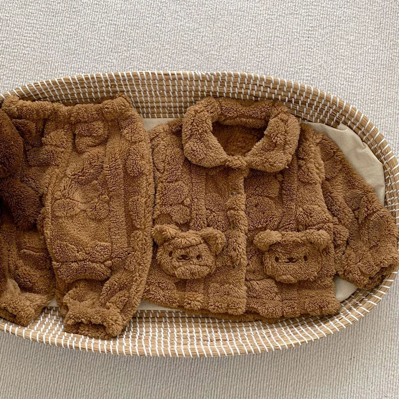 Warm Winter Teddy Bear Plush Outfit