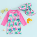 Long Sleeve Summer Time Swimsuit & Hat