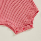 Solid Ribbed Mia Onesie & Headband