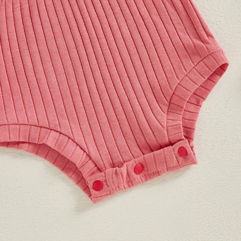 Solid Ribbed Mia Onesie & Headband
