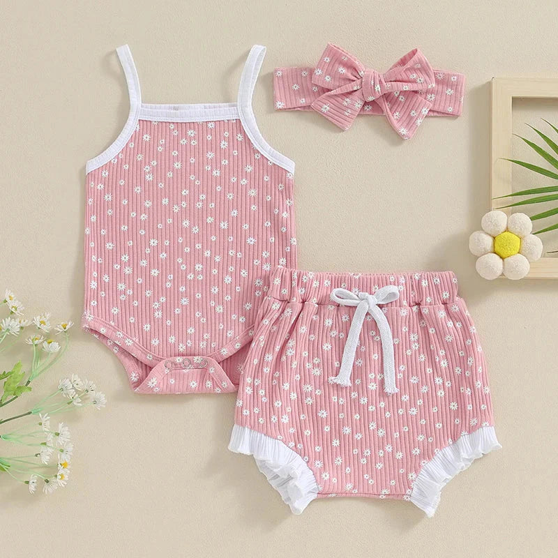 Ribbed Floral Summer Outfit