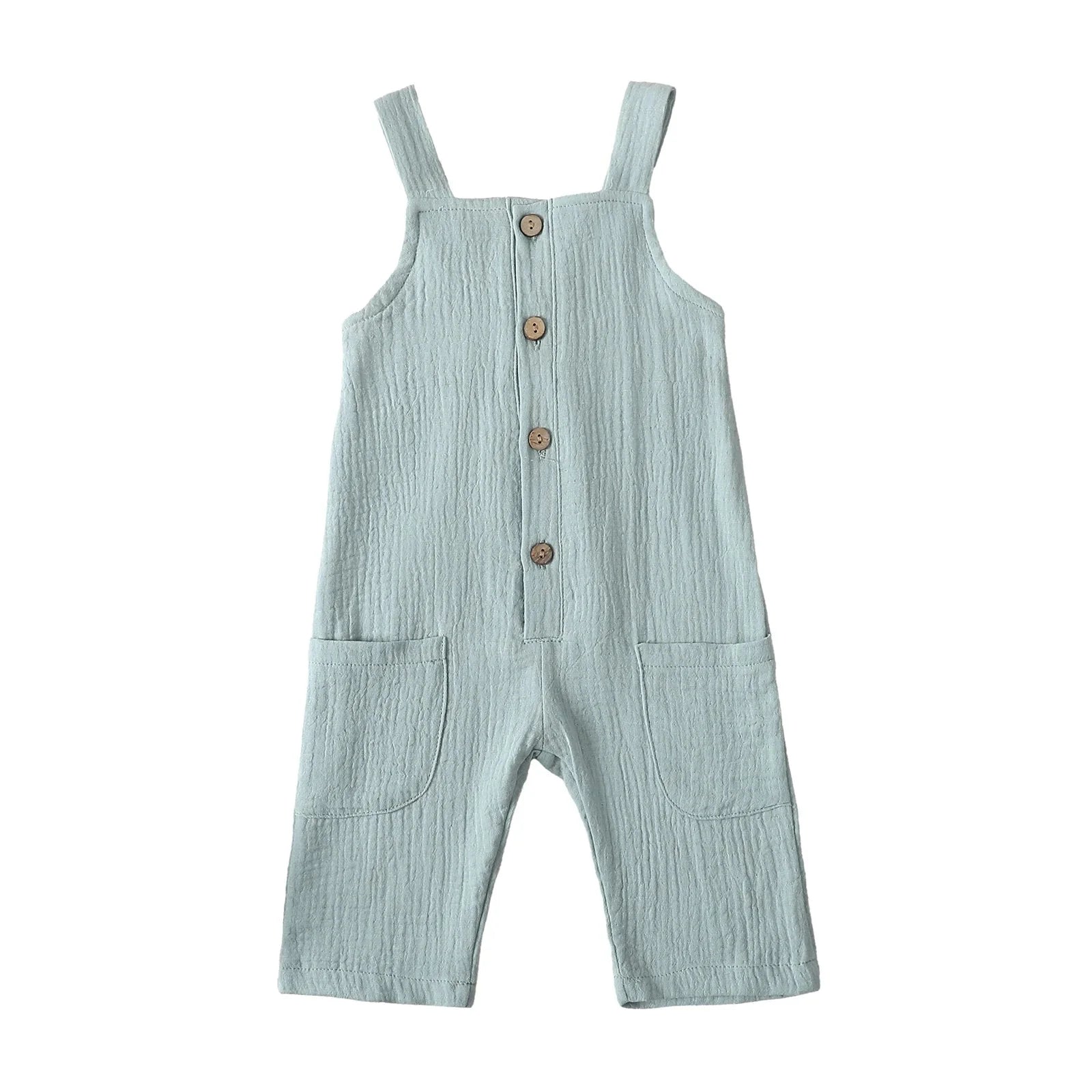 Solid Pocket River Romper