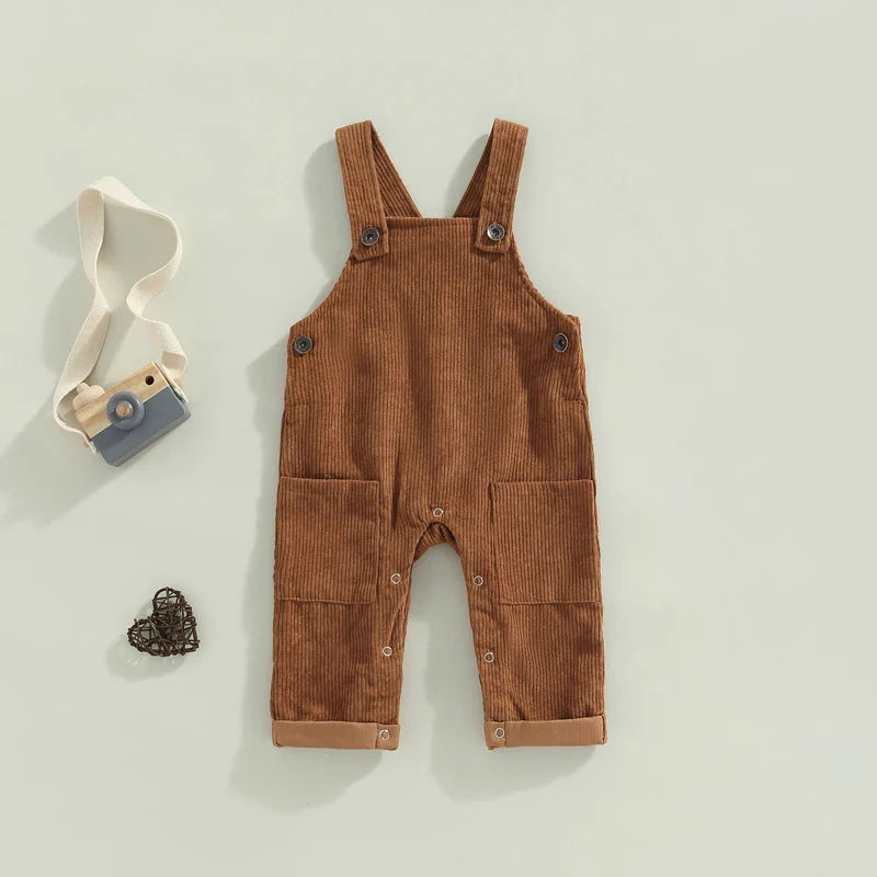 Solid Corduroy Romper