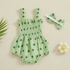 Cinched Clover Romper & Headband