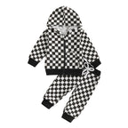Checkered Zip Up Hoodie Outfit