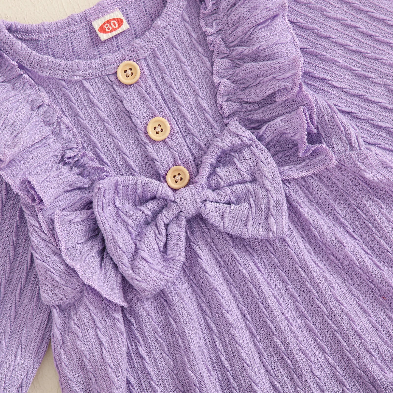 Purple Ruffles Romper 3 Piece Set