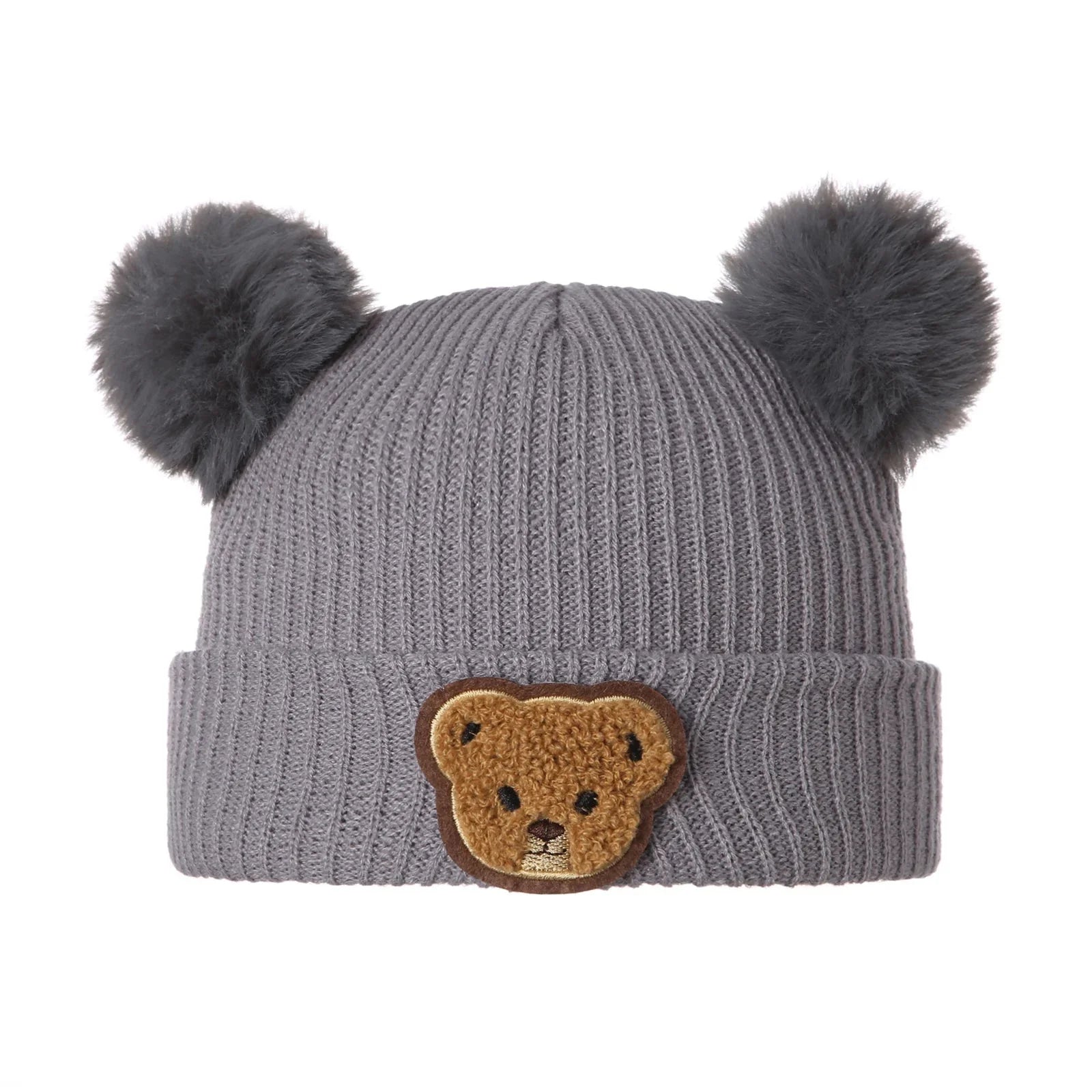 Pom Pom Bear Beanie Hat