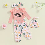 Floral Daddy's Girl Outfit with Hat & Headband