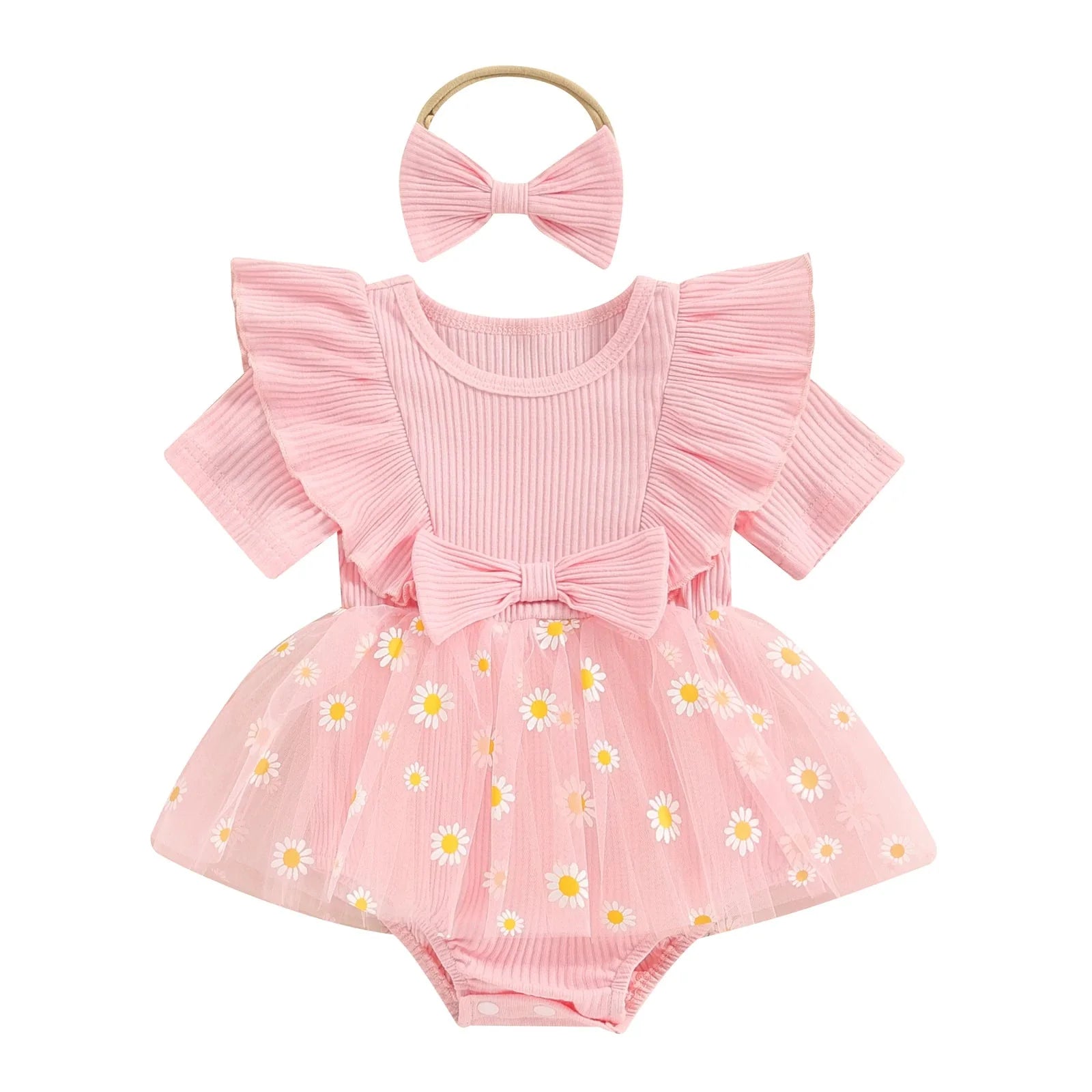 Daisy Tutu Ruffle Dress & Headband