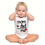 Mom Plus Dad Equals Me Funny Onesie (Multiple Colors)