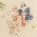 Floral Embroidered Skirt Romper & Headband