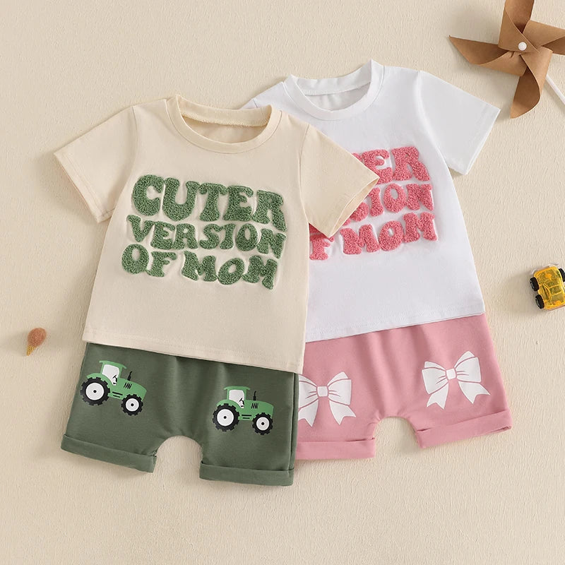 "Cuter Version of Mom" Toddler T-Shirt & Shorts Set
