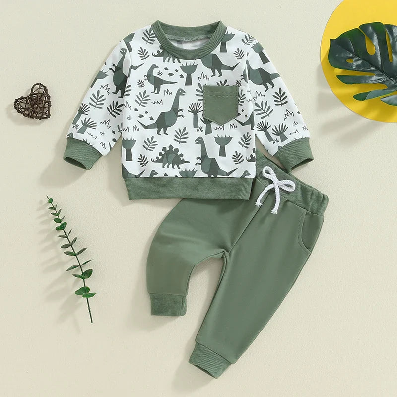 Dinosaur Pocket Top & Pants
