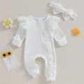 Solid Ruffled Ophelia Onesie & Bow