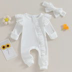Solid Ruffled Ophelia Onesie & Bow