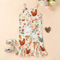 Floral Spring Chicken Romper