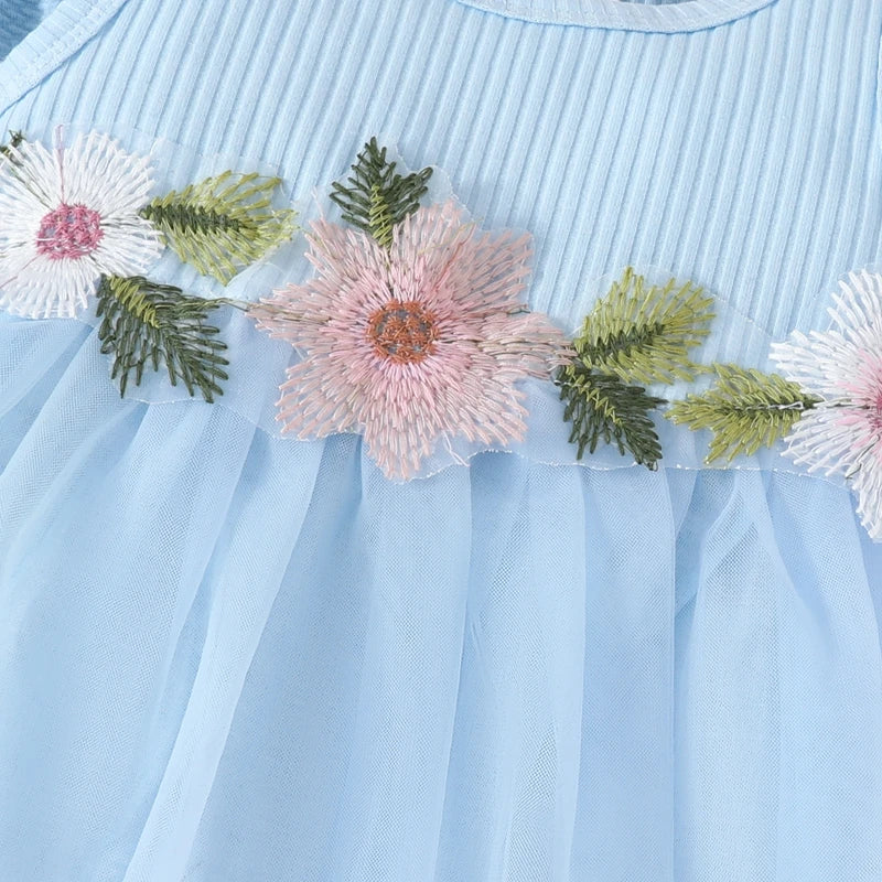 Flower Dress with Cardigan & Headband