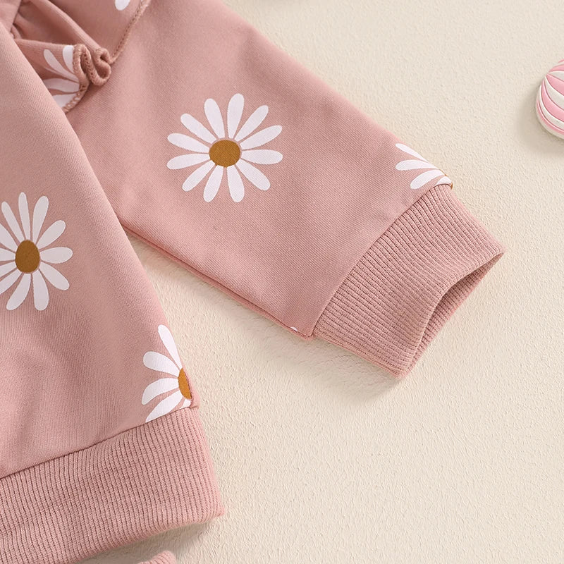 Long Sleeve Flower Jogger Set