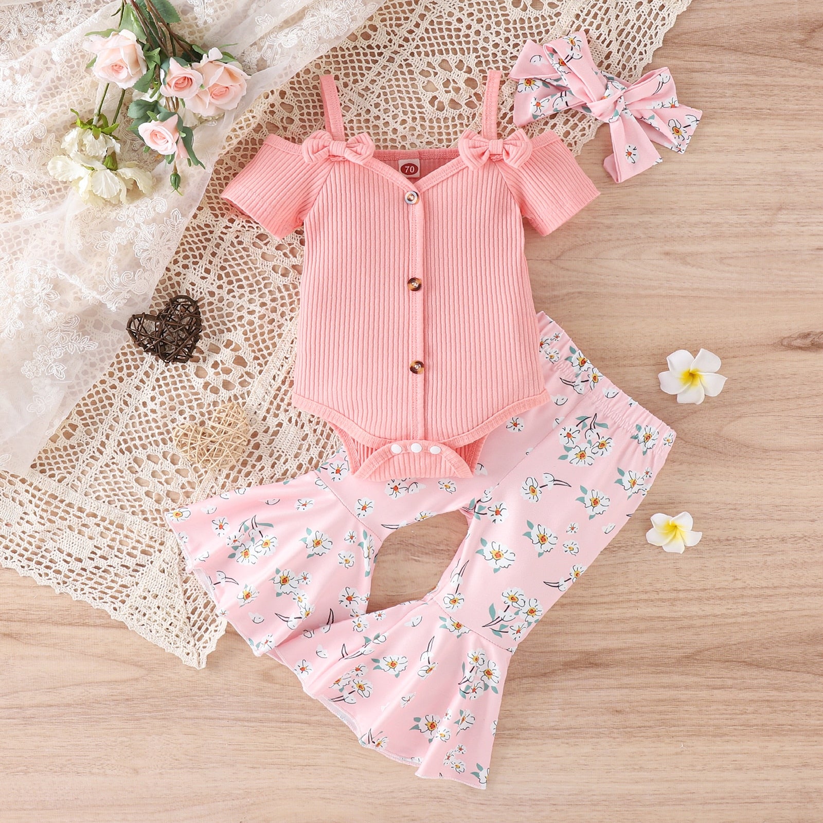Off Shoulder Bell Bottom Cutie Outfit