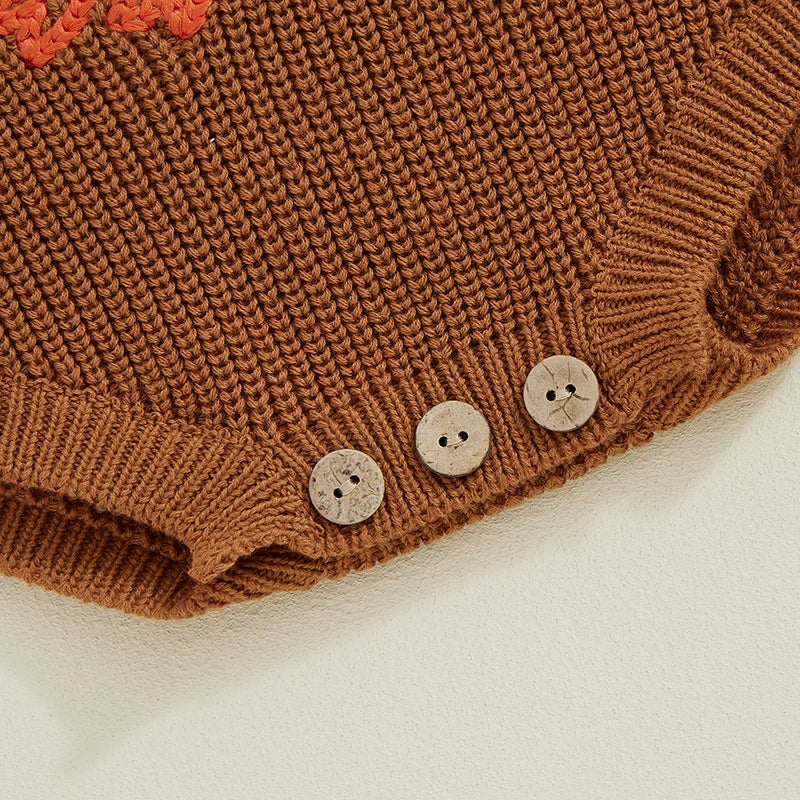 Fall Knitted Turkey Onesie