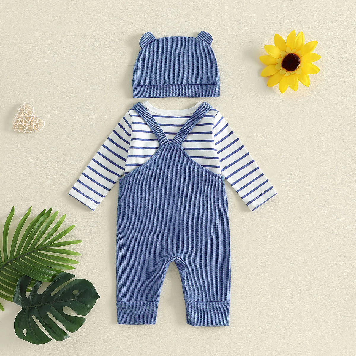 Elephant Dinosaurs Romper  Hat 3Pcs Set