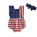 Little Star USA Ruffle Romper & Headband Set
