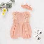 Pink Laced Romper