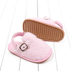 Fleece Buckle Strap Shoes