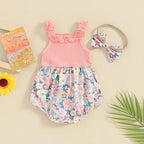 Floral Summer Selva Romper & Headband