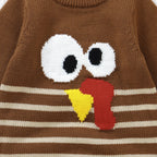 Striped Knitted Turkey Romper