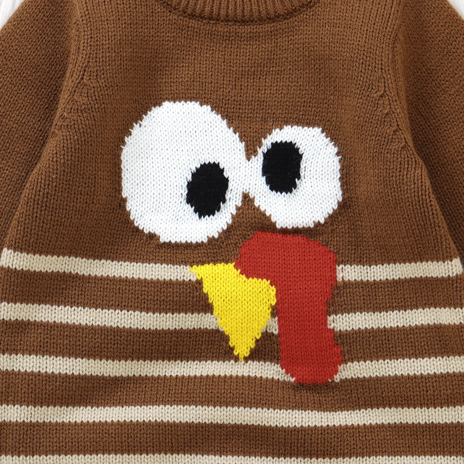Striped Knitted Turkey Romper