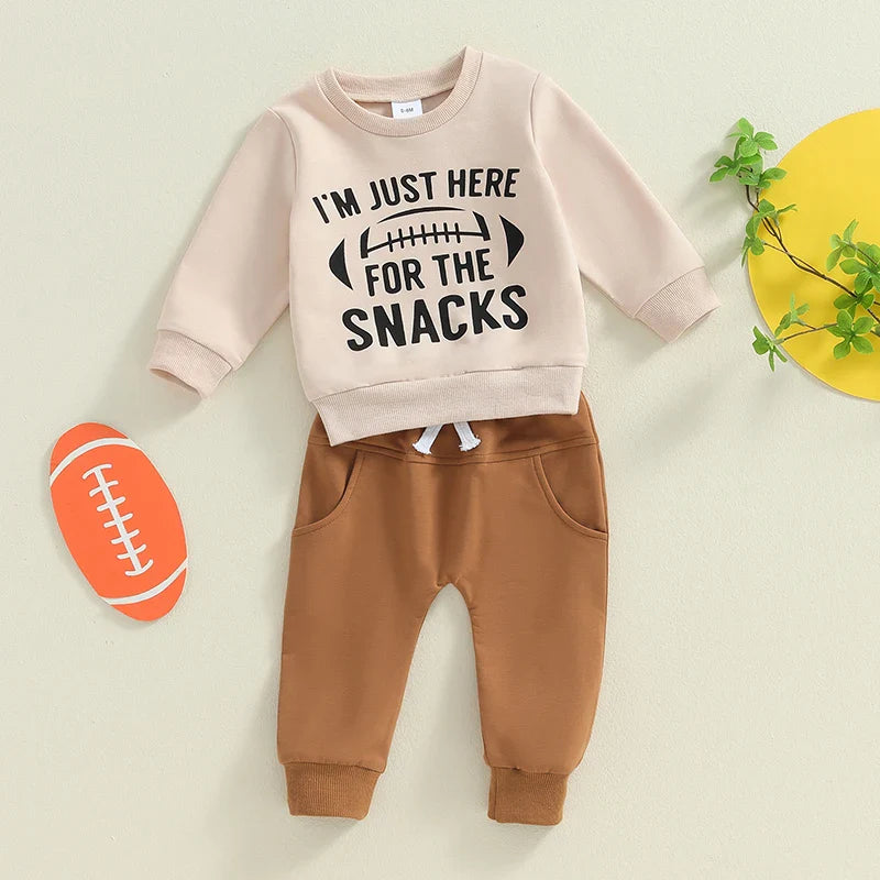 I'm Just Here for the Snacks Football Outfit