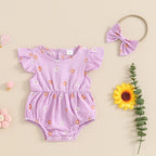 Cinched Flower Romper & Headband
