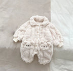 Winter Plush Teddy Bear Romper