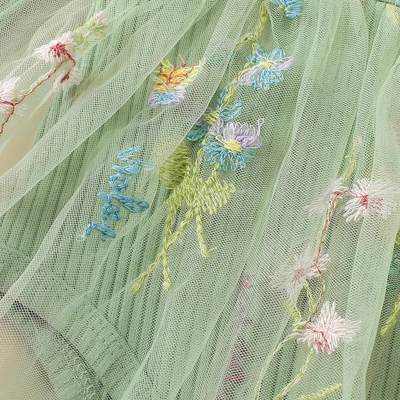 Little Sister Floral Mesh Tutu Dress