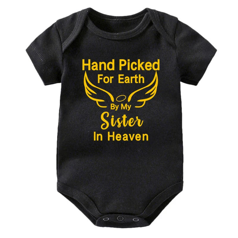 Hand Picked for Earth By My Sister in Heaven Onesie