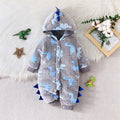 Plush Hooded Dinosaur Romper